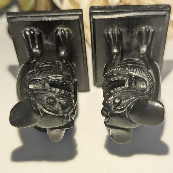 ⭐Pair Of Black Stone Foo Dogs - Picture 7 of 9